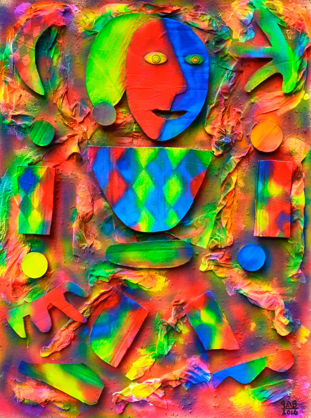 Título de obra: Payaso neón