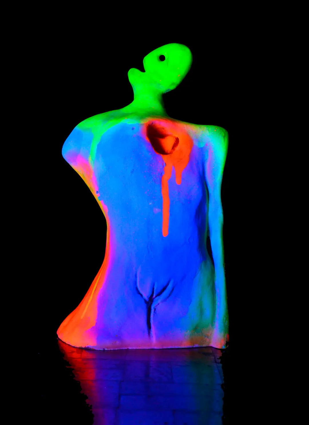 Enamorada de neón luz negra